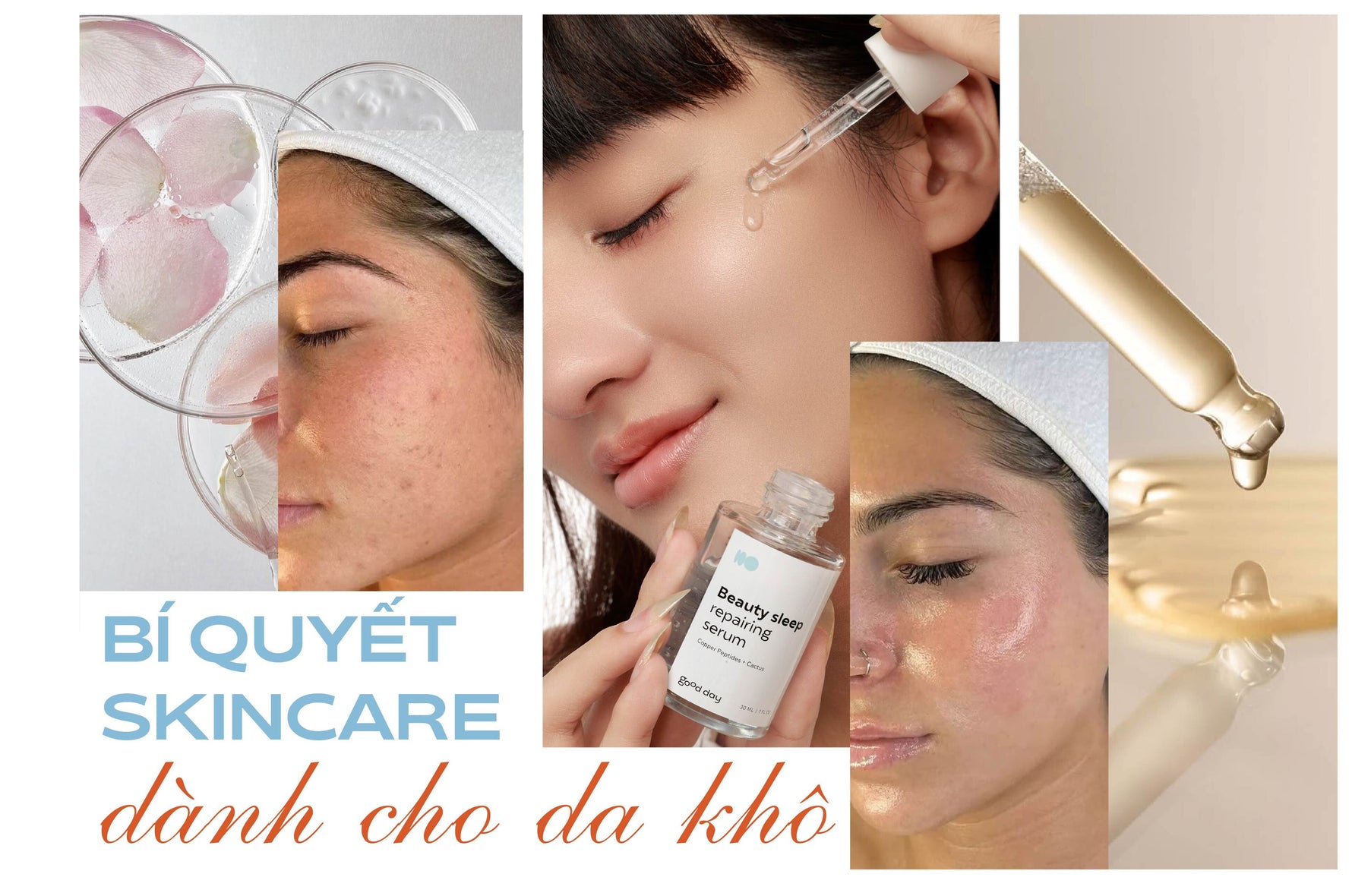 Bí quyết skincare dành cho da khô, bong tróc