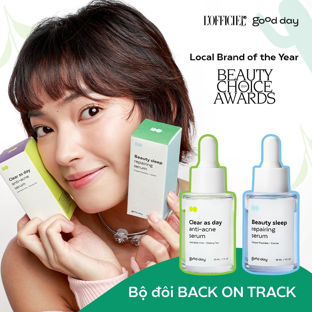 Bộ đôi serum giảm mụn, cấp ẩm và phục hồi da BACK ON TRACK