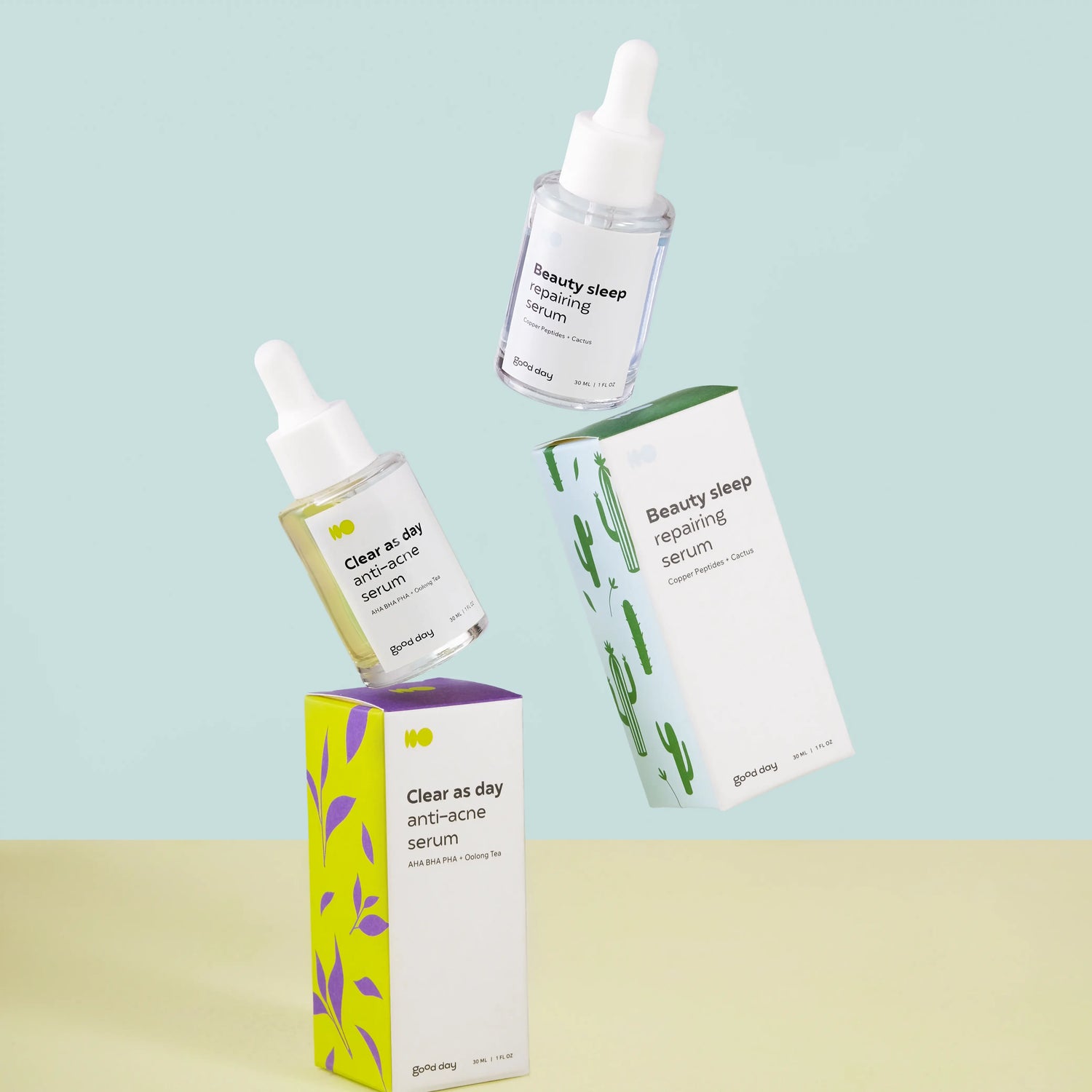 Bộ đôi serum giảm mụn, cấp ẩm và phục hồi da BACK ON TRACK