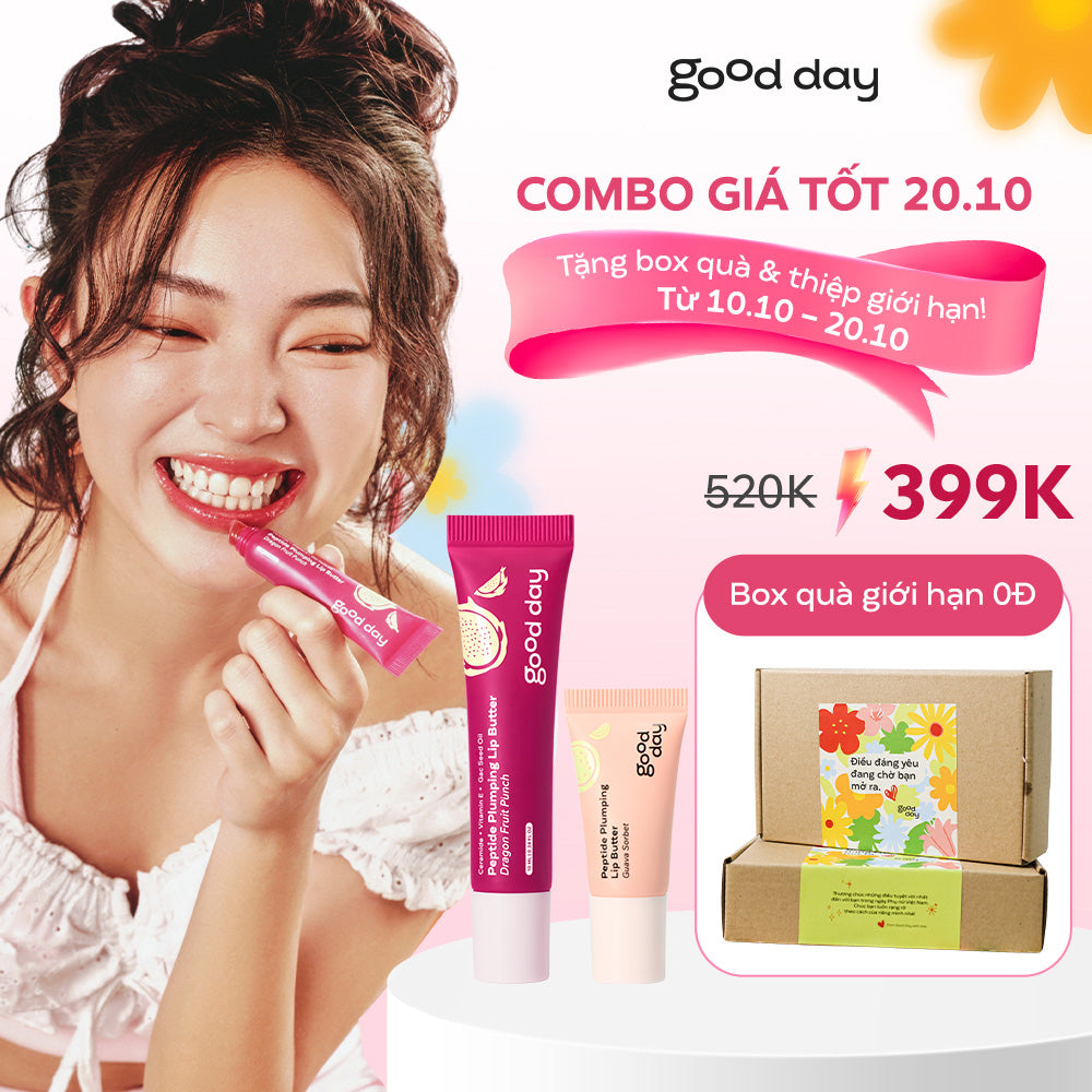 [Tặng box 20.10] Bộ đôi Fullsize và Minisize Son dưỡng Peptide Plumping Lip Butter 2x10ml (Copy)